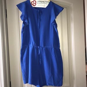 Royal blue romper with open back